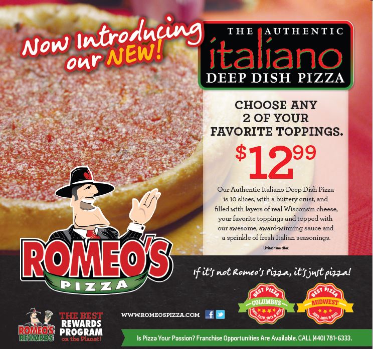 Romeo's Pizza Introduces a New Deep Dish Pizza